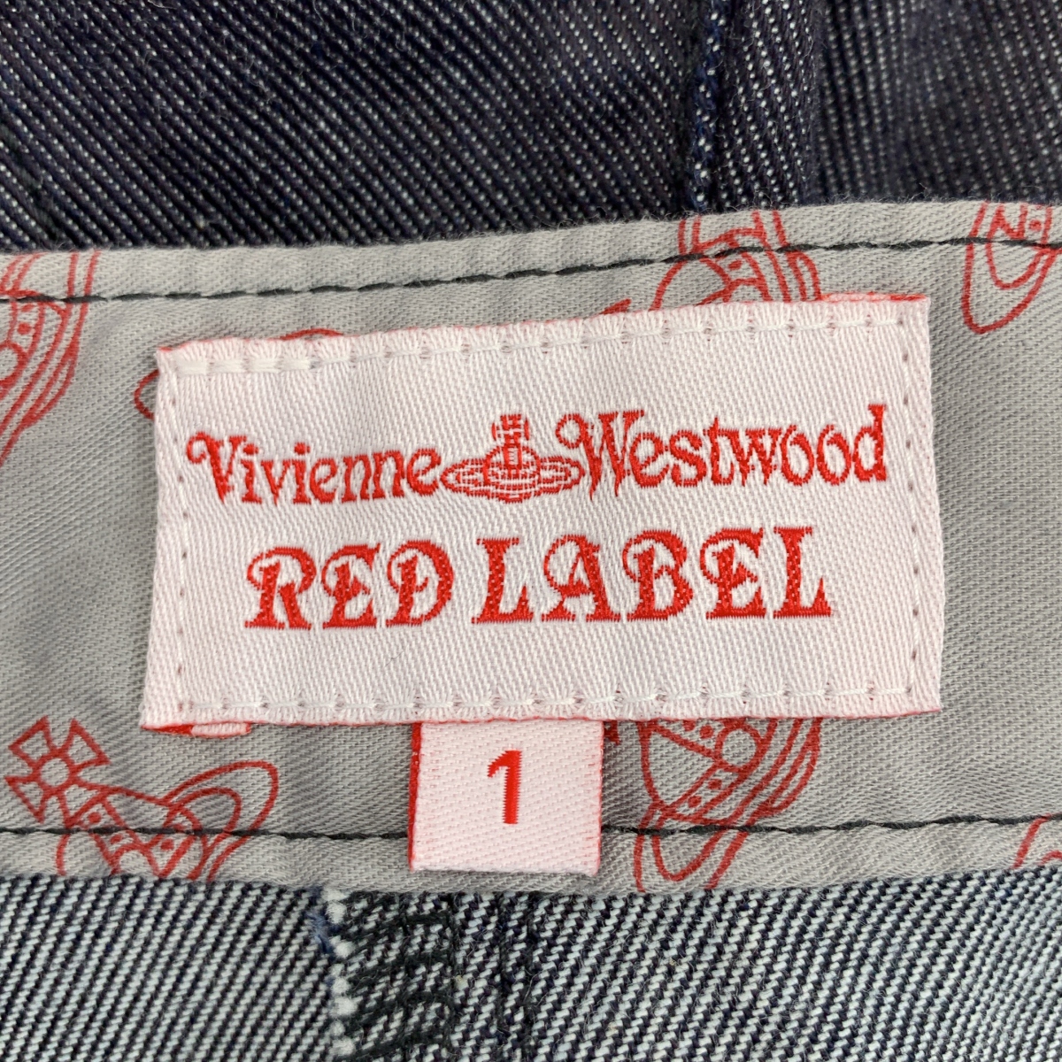 VIVIENNE WESTWOOD RED LABEL / ヴィヴィアンウエストウッドレッドレーベル オーブロゴ刺しゅうデニム キュロット スカート ショートパンツ