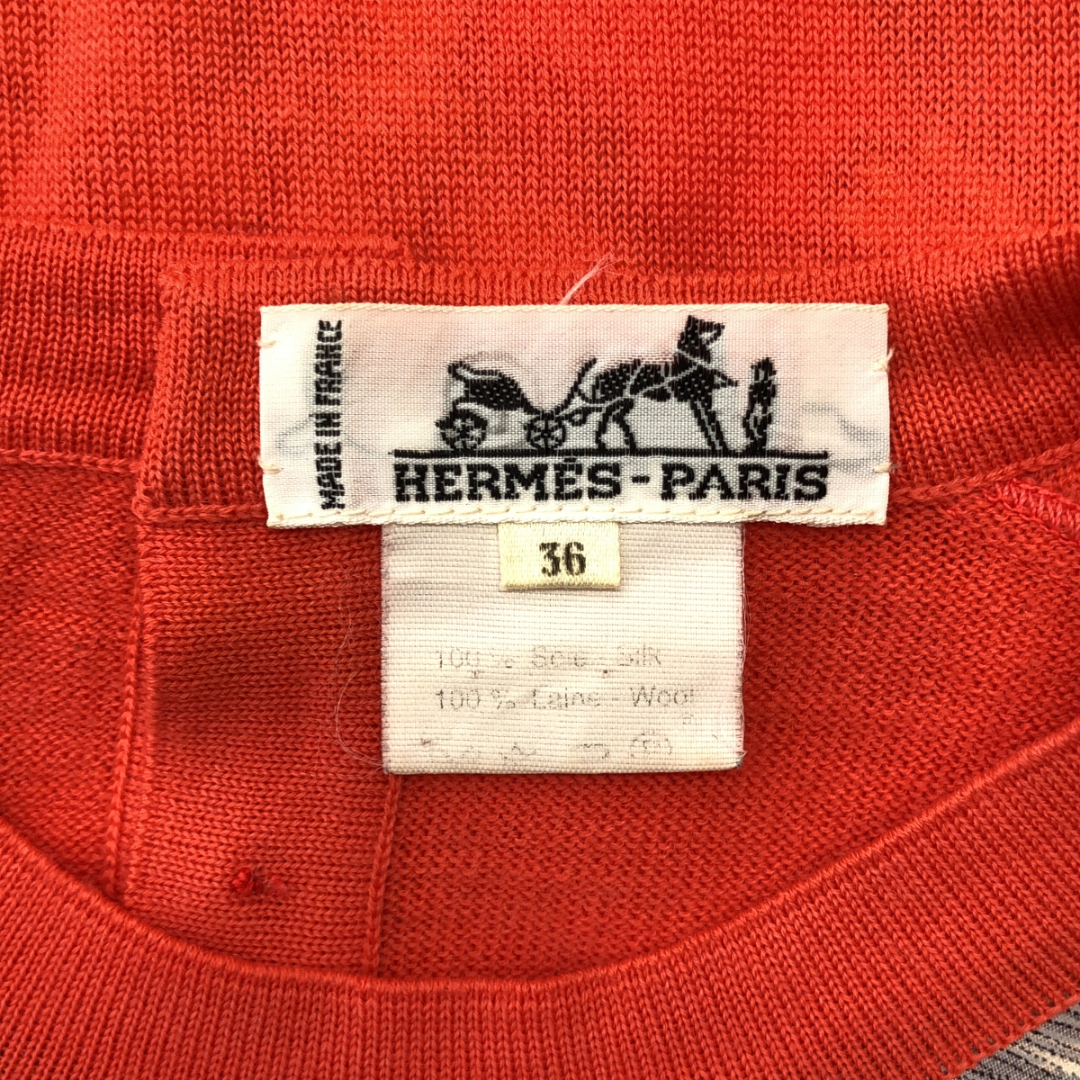 HERMES / エルメス LES FETES DU ROI SOLEIL 太陽王の祝典 / シルクスカーフ 切替 ウールニット バックセリアボタン