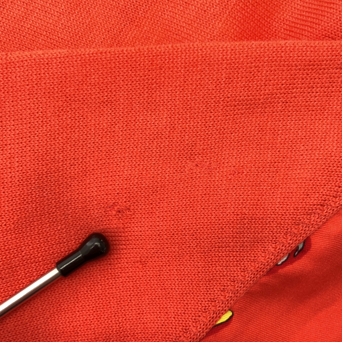 HERMES / エルメス LES FETES DU ROI SOLEIL 太陽王の祝典 / シルクスカーフ 切替 ウールニット バックセリアボタン