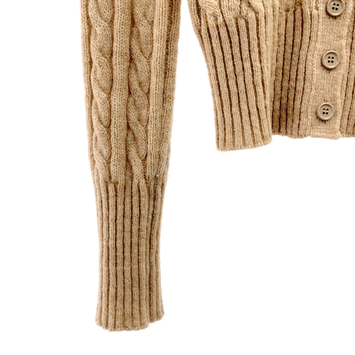 PRADA / プラダ ウール ケーブル ニット カーディガン