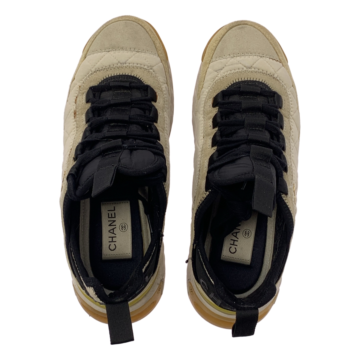 CHANEL / シャネル G38501 ココマーク マトラッセ キルティング スエード スニーカー