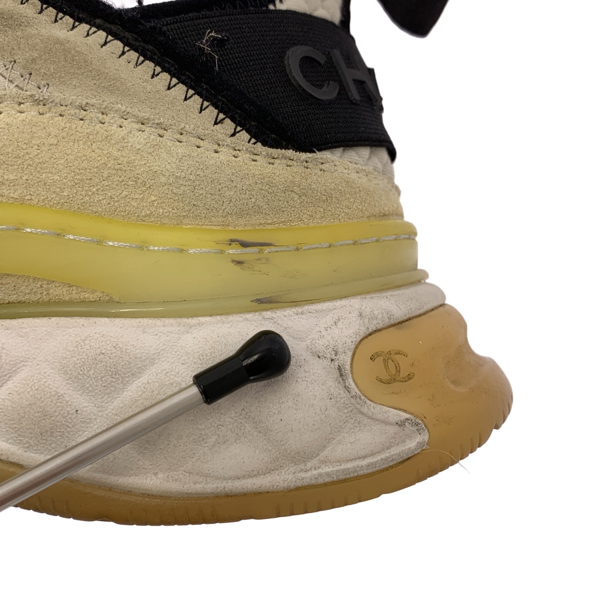 CHANEL / シャネル G38501 ココマーク マトラッセ キルティング スエード スニーカー