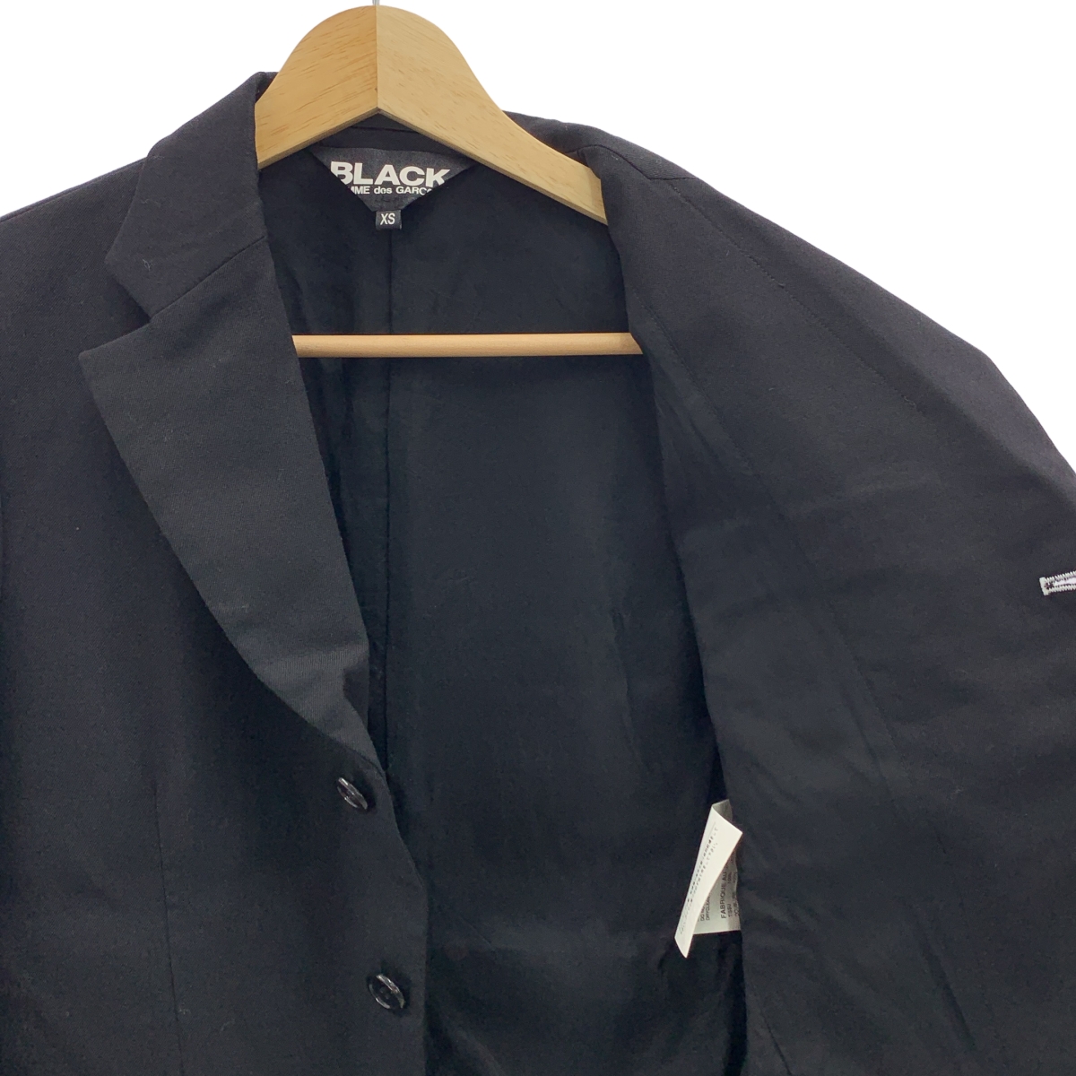 BLACK COMME des GARCONS / ブラックコムデギャルソン ウール シングル タキシード ジャケット