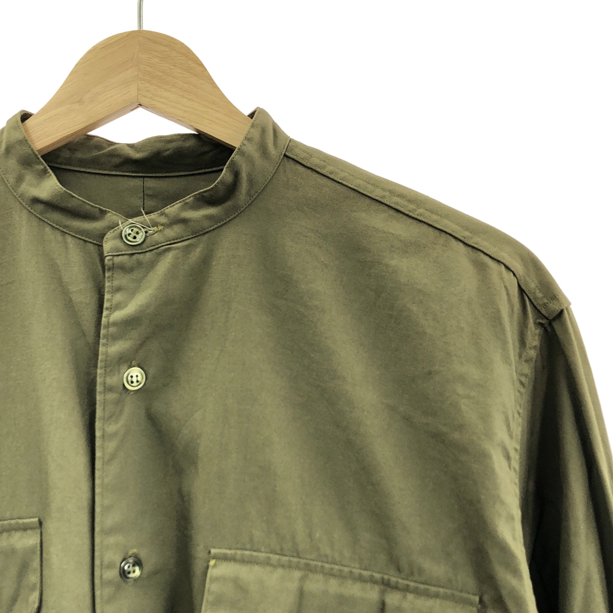 COMOLI / コモリ Band color shirt コットン バンドカラーシャツ