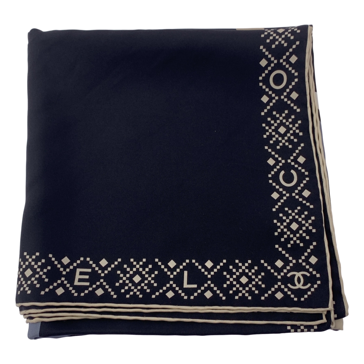 CHANEL / シャネル Silk Square Scarf ココマーク ロゴ シルク スクエア スカーフ