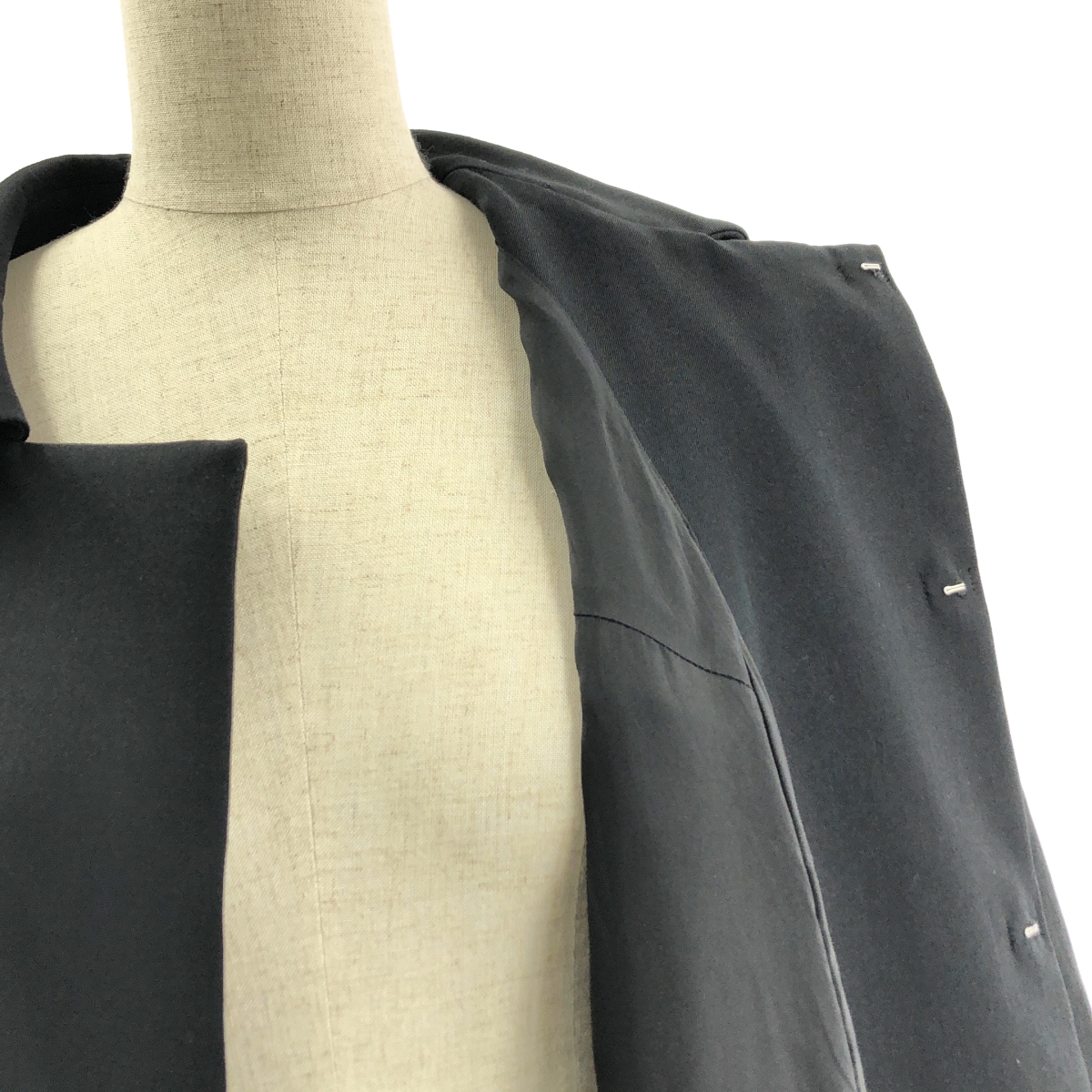 COMME des GARCONS / コムデギャルソン 丸襟 フック式 シングル オーバー コート