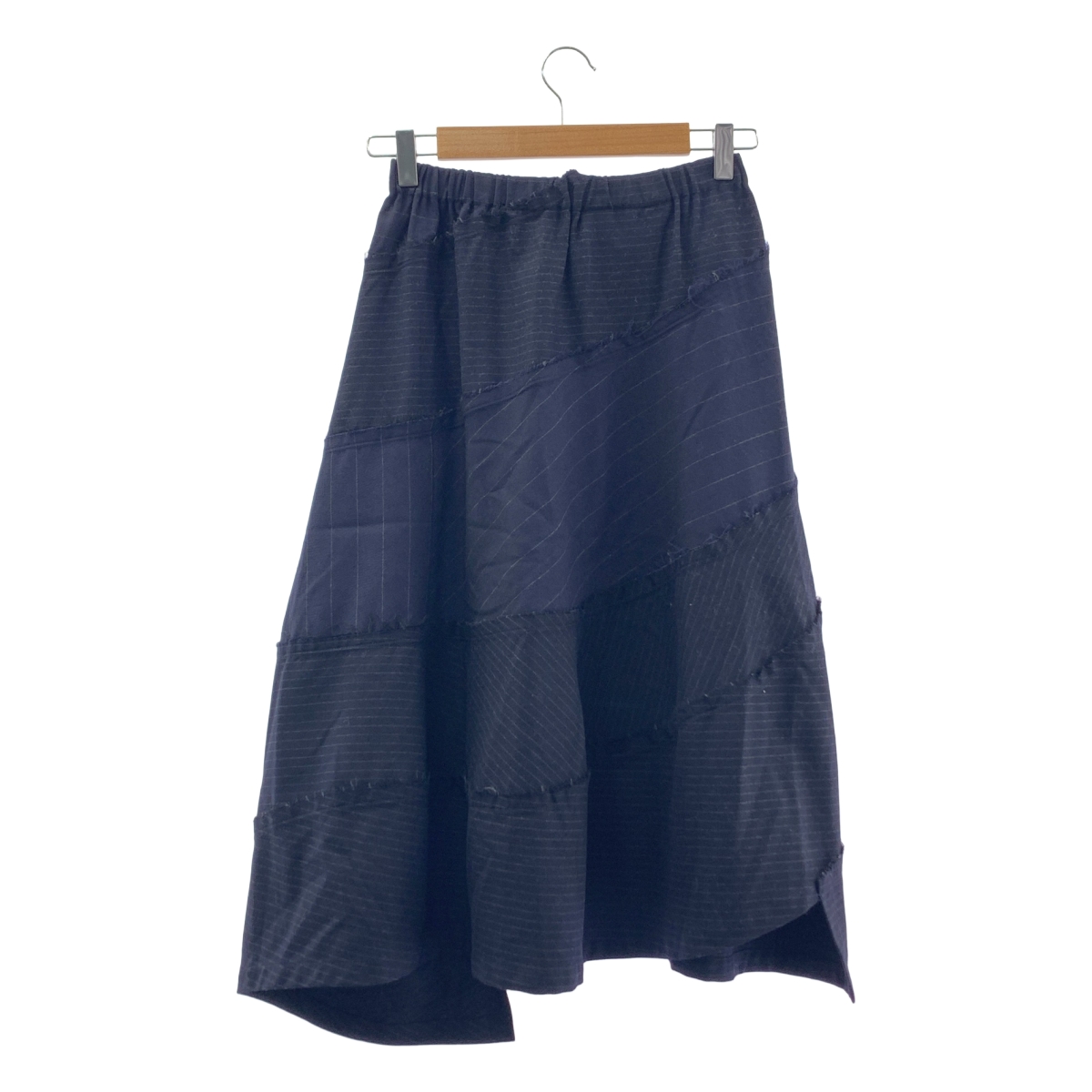 tricot COMME des GARCONS / トリココムデギャルソン 再構築 アシンメトリー チョークストライプ ロングスカート
