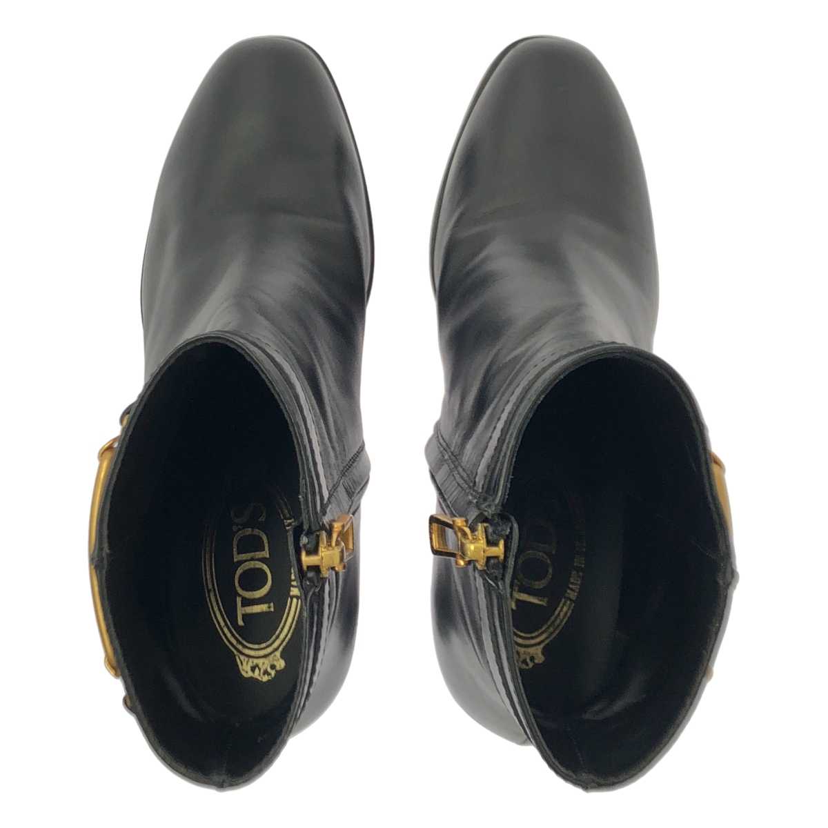 TOD'S / トッズ スクエアバックル アンクルブーツ