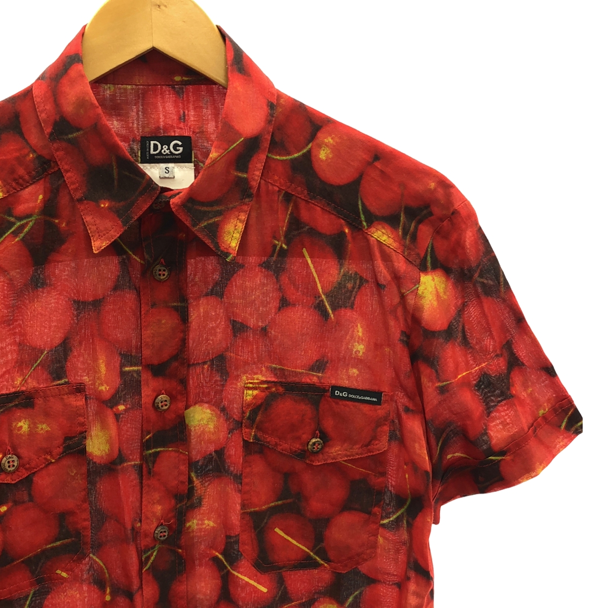 D&G DOLCE&GABBANA / ディーアンドジー チェリー 総柄 コットン シャツ
