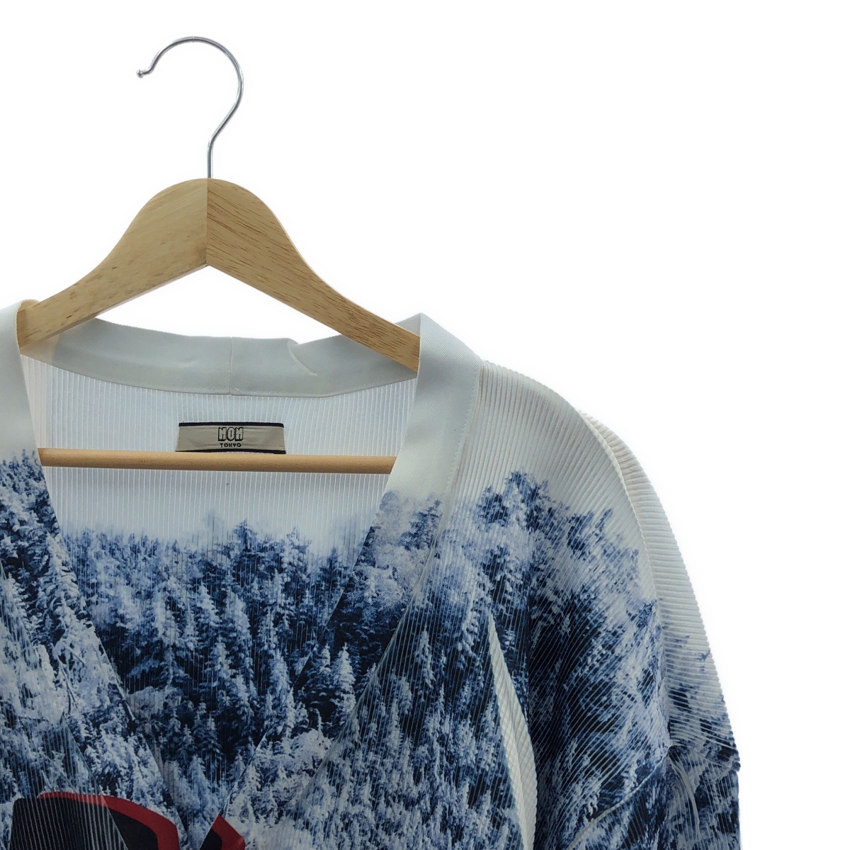 NON TOKYO / ノントーキョー PRINT RIB CARDIGAN プリントリブ 総柄 カーディガン