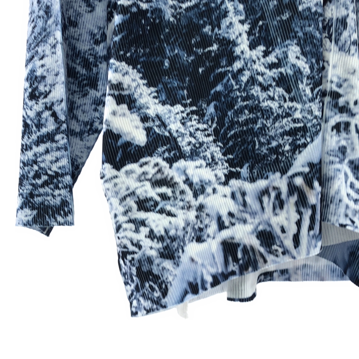 NON TOKYO / ノントーキョー PRINT RIB CARDIGAN プリントリブ 総柄 カーディガン