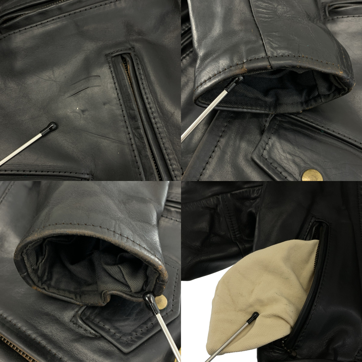 AEROLEATHER / エアロレザー Genuine Front Quarter Horsehide / ホースハイド レザー ダブル ライダース ジャケット / 総裏地