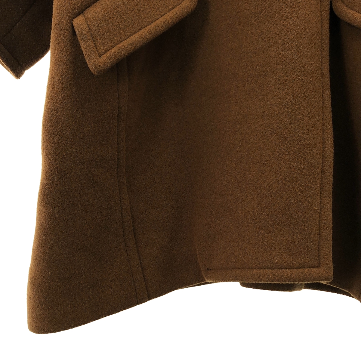 Chloe / クロエ ウール ロゴボタン ノーカラー ダブル ロングコート