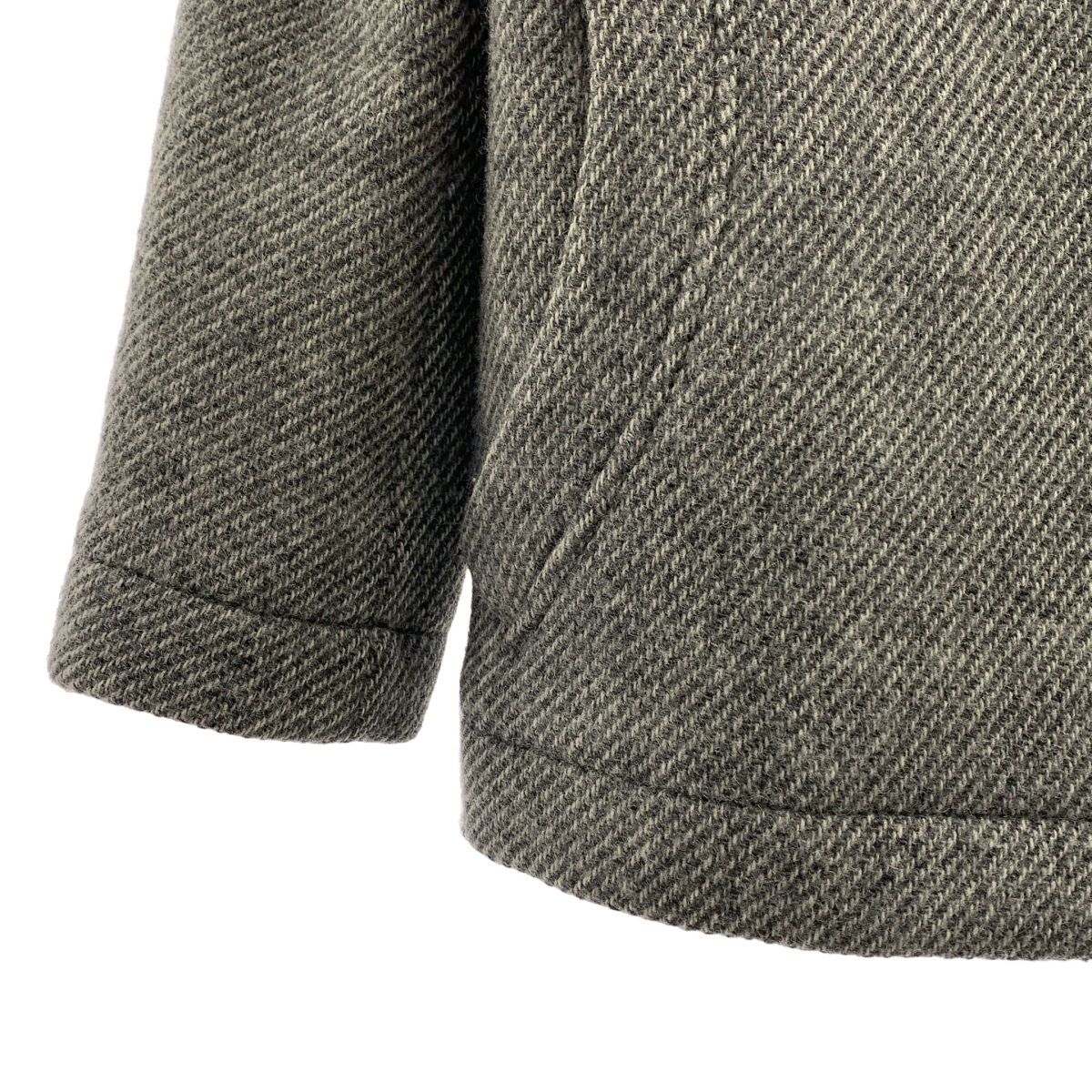 homspun / ホームスパン ウール ノーカラーコート