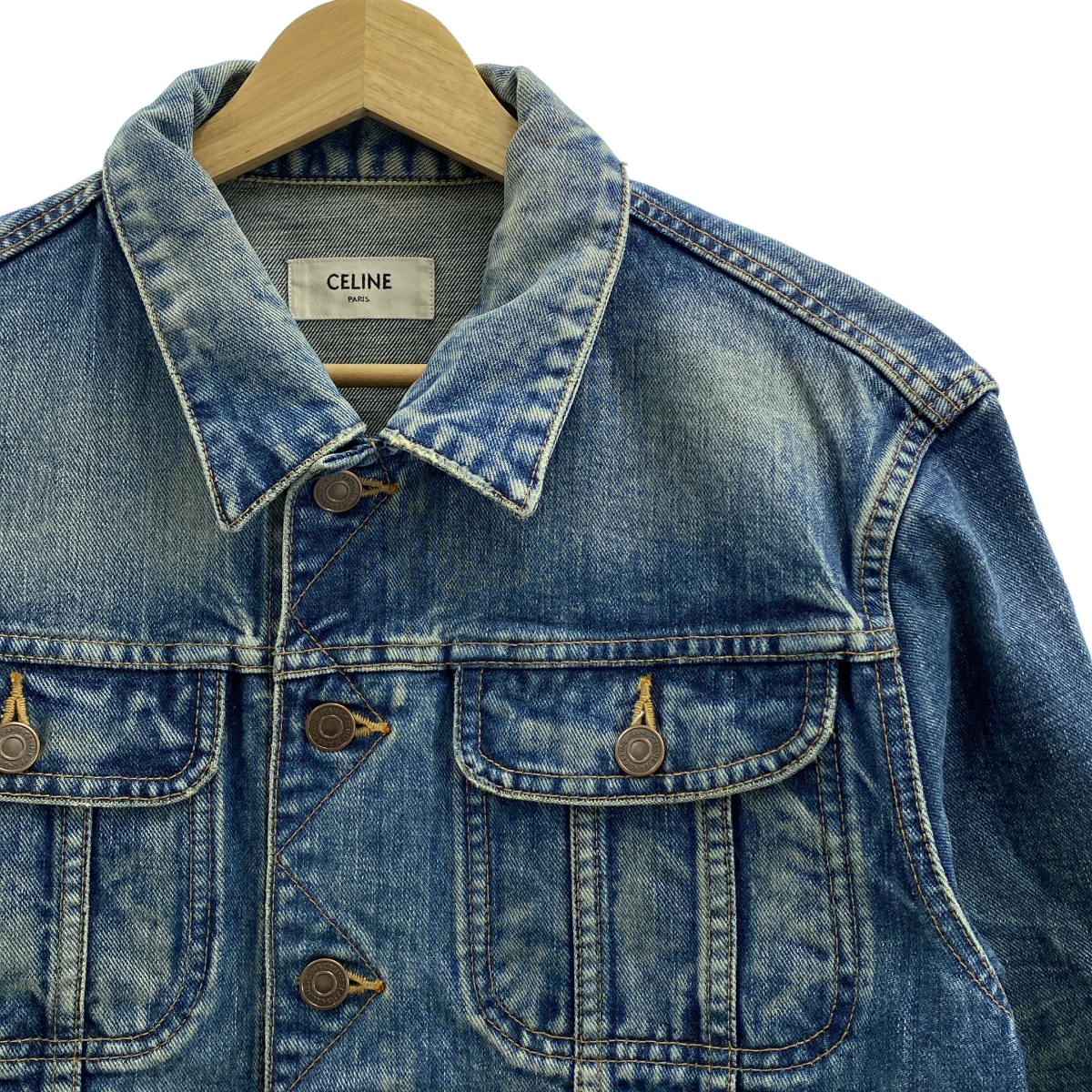 CELINE / セリーヌ trucker jacket in denim ダメージ加工 デニム トラッカー ジャケット