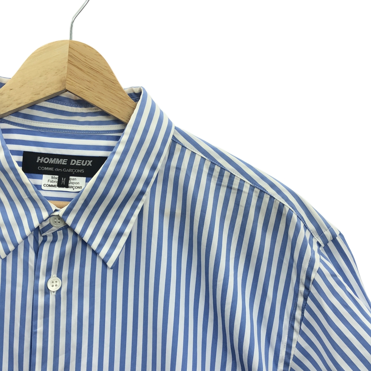 COMME des GARCONS HOMME DEUX / コムデギャルソンオムドゥ コットン ストライプ 半袖シャツ