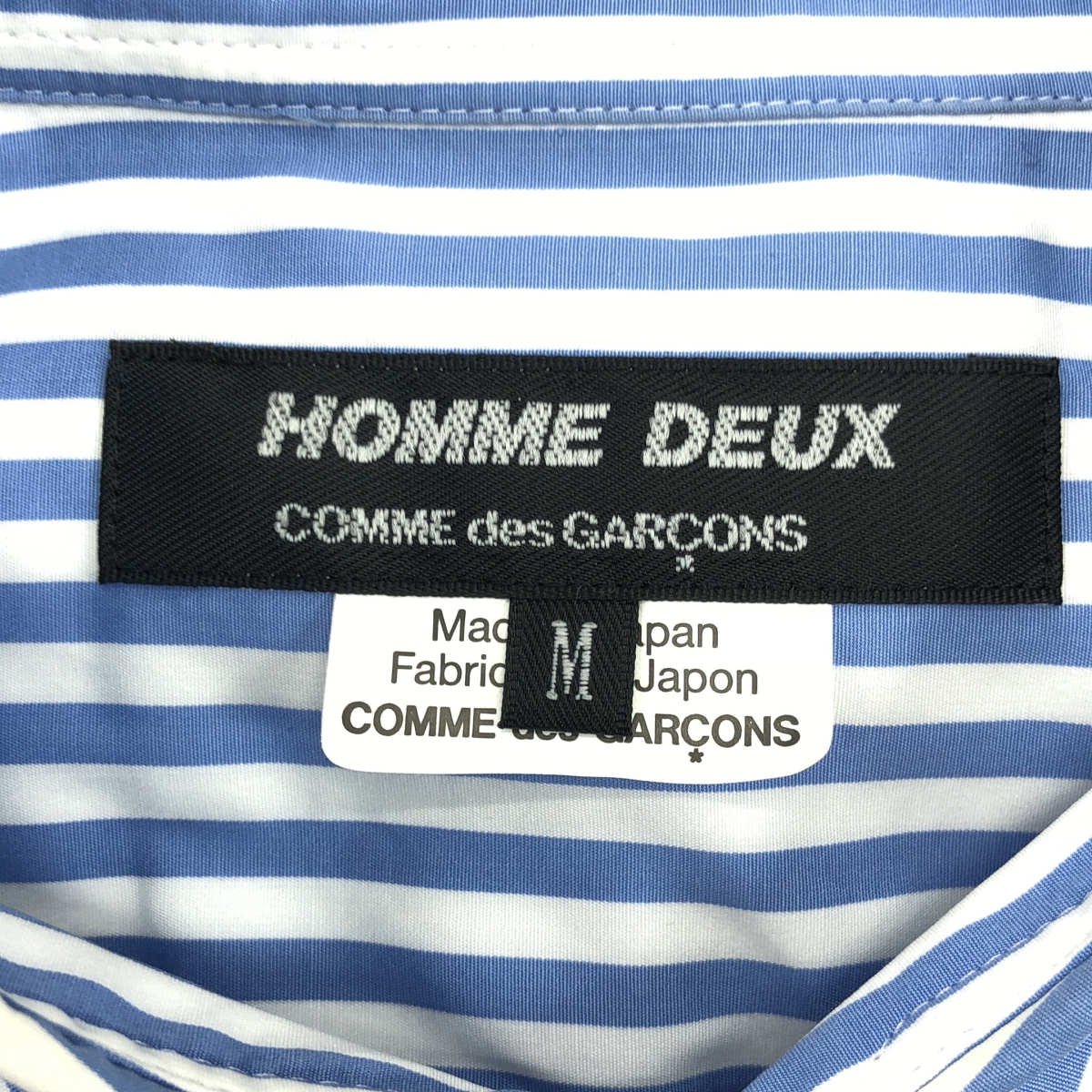 COMME des GARCONS HOMME DEUX / コムデギャルソンオムドゥ コットン ストライプ 半袖シャツ