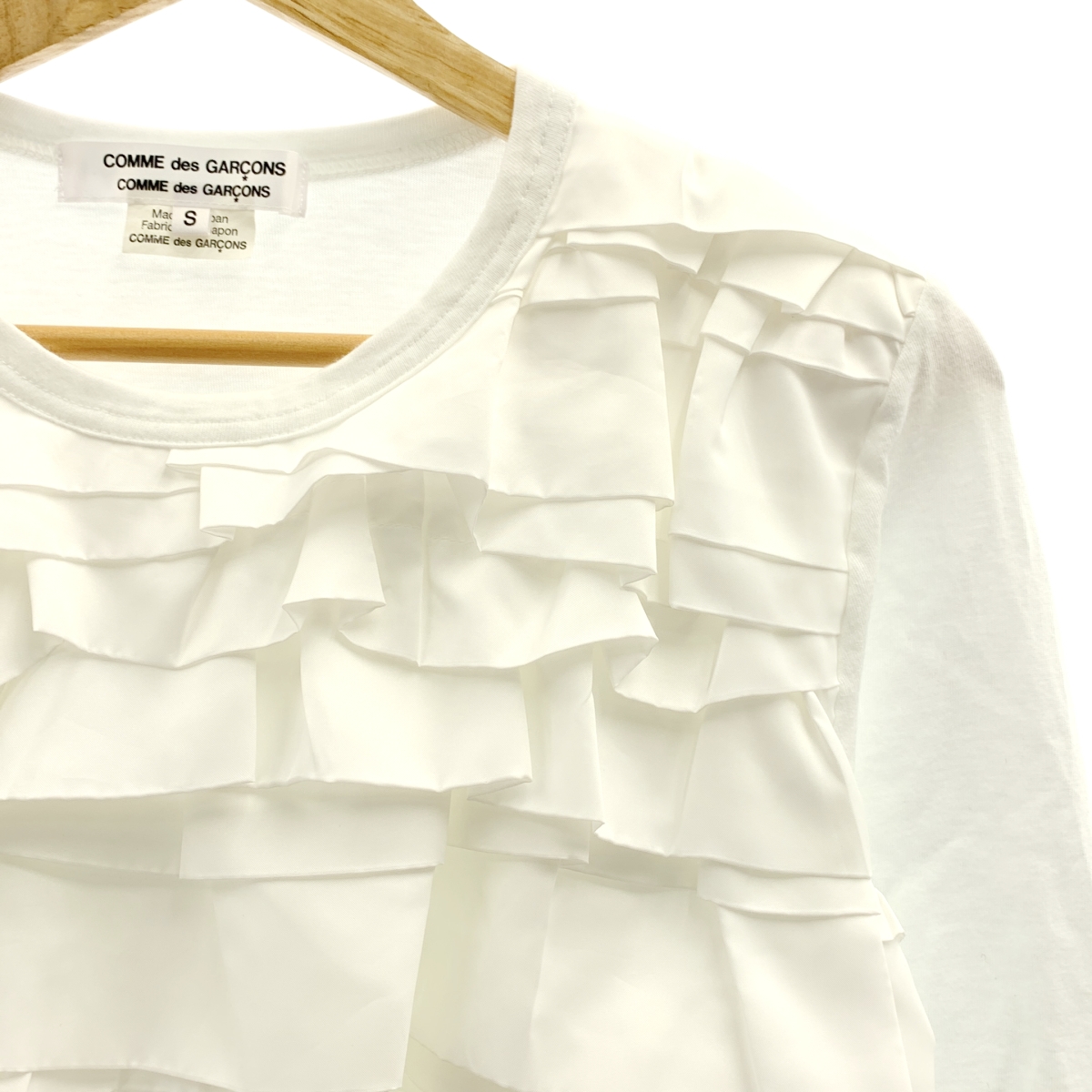 COMME des GARCONS COMME des GARCONS / コムコム コットン 異素材 ティアード フリル カットソー