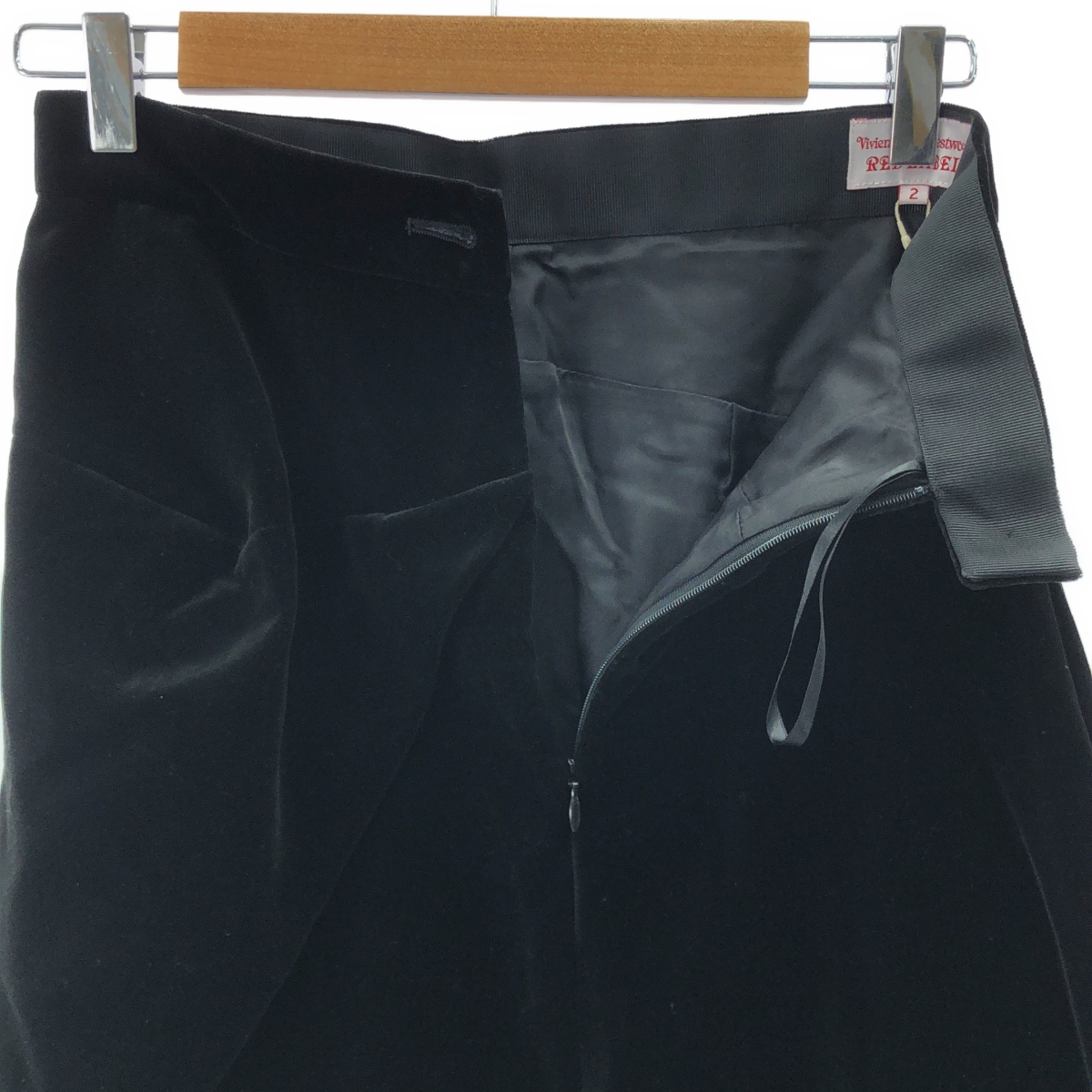 VIVIENNE WESTWOOD RED LABEL / ヴィヴィアンウエストウッドレッドレーベル ベロア アシンメトリー ロングスカート