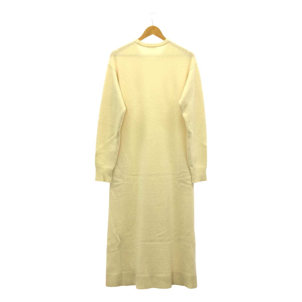 BLAMINK / ブラミンク ウールカシミヤ 7ゲージ クルーネック ニットワンピース