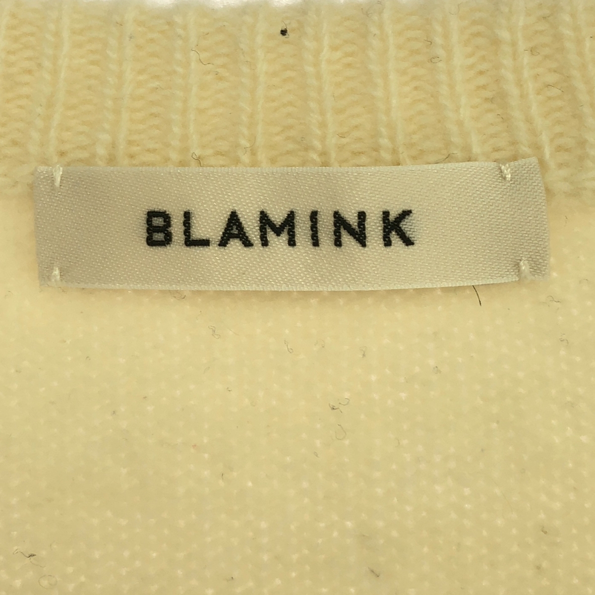 BLAMINK / ブラミンク ウールカシミヤ 7ゲージ クルーネック ニットワンピース