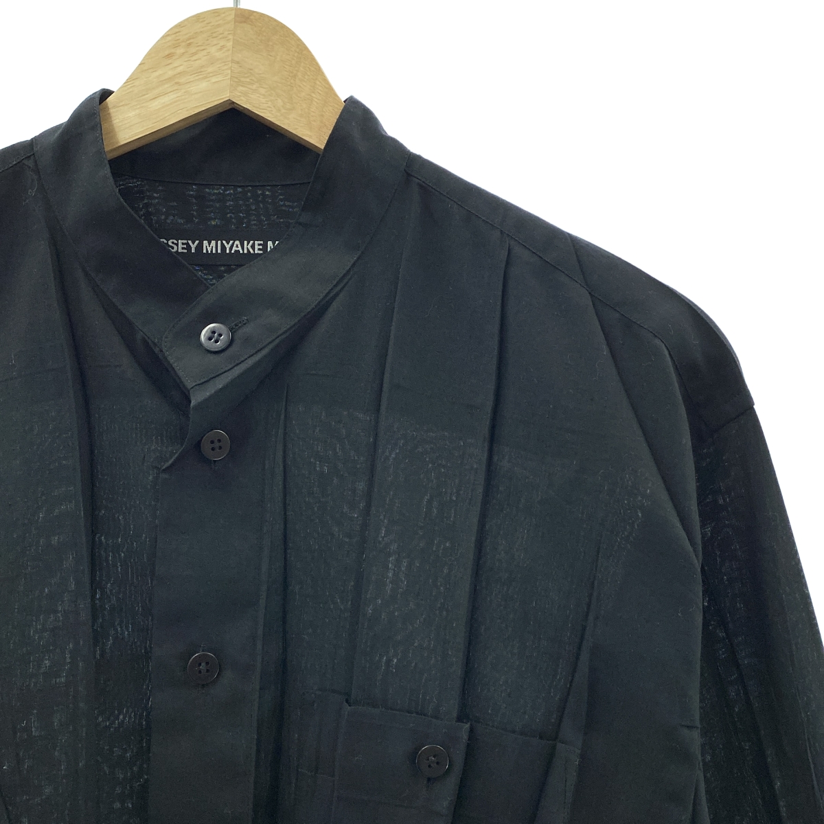 ISSEY MIYAKE MEN / イッセイミヤケメン ワッシャー スタンドカラー シャツ