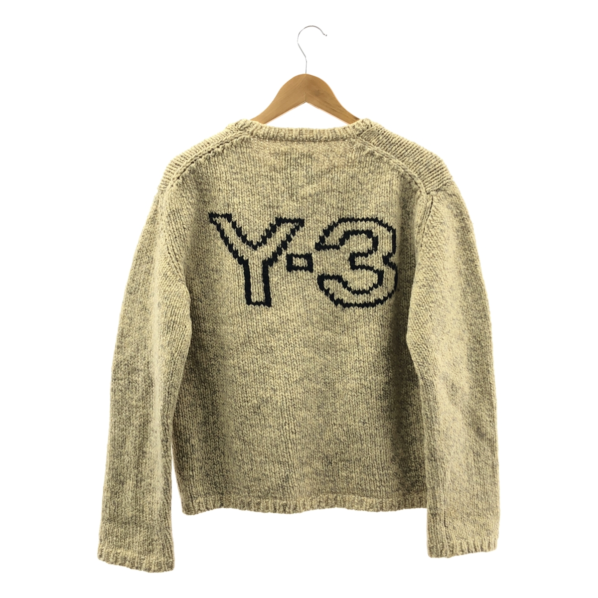 Y-3 / ワイスリー バックロゴ メランジ クルーネック ニット
