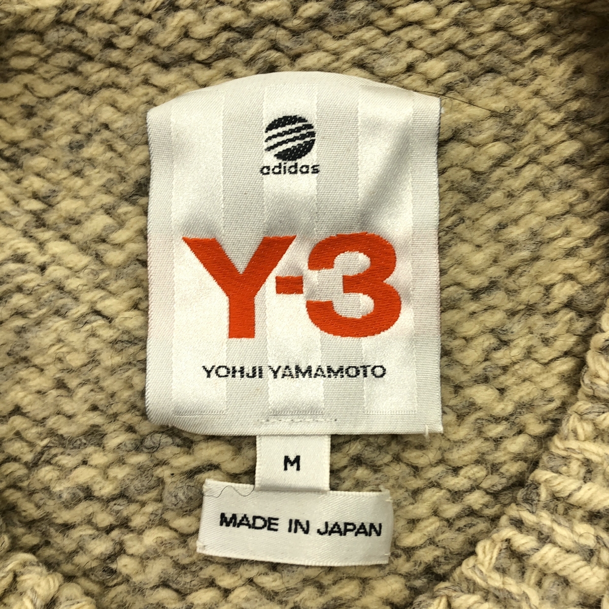 Y-3 / ワイスリー バックロゴ メランジ クルーネック ニット