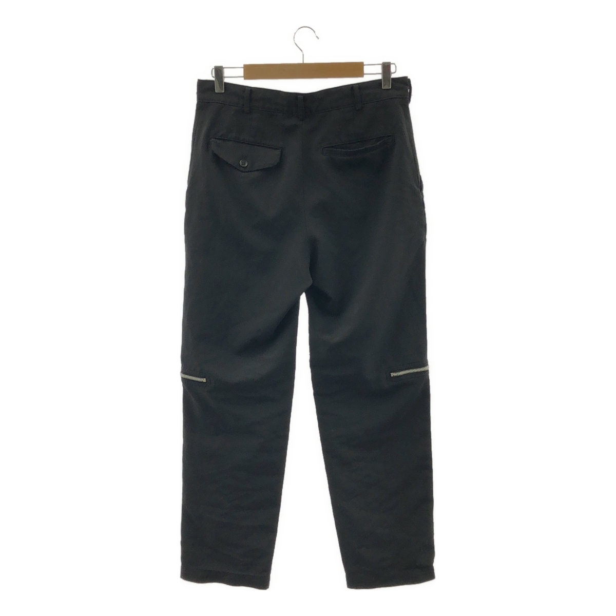 BLACK COMME des GARCONS / ブラックコムデギャルソン ポリ縮絨 ジップデザイン パンツ