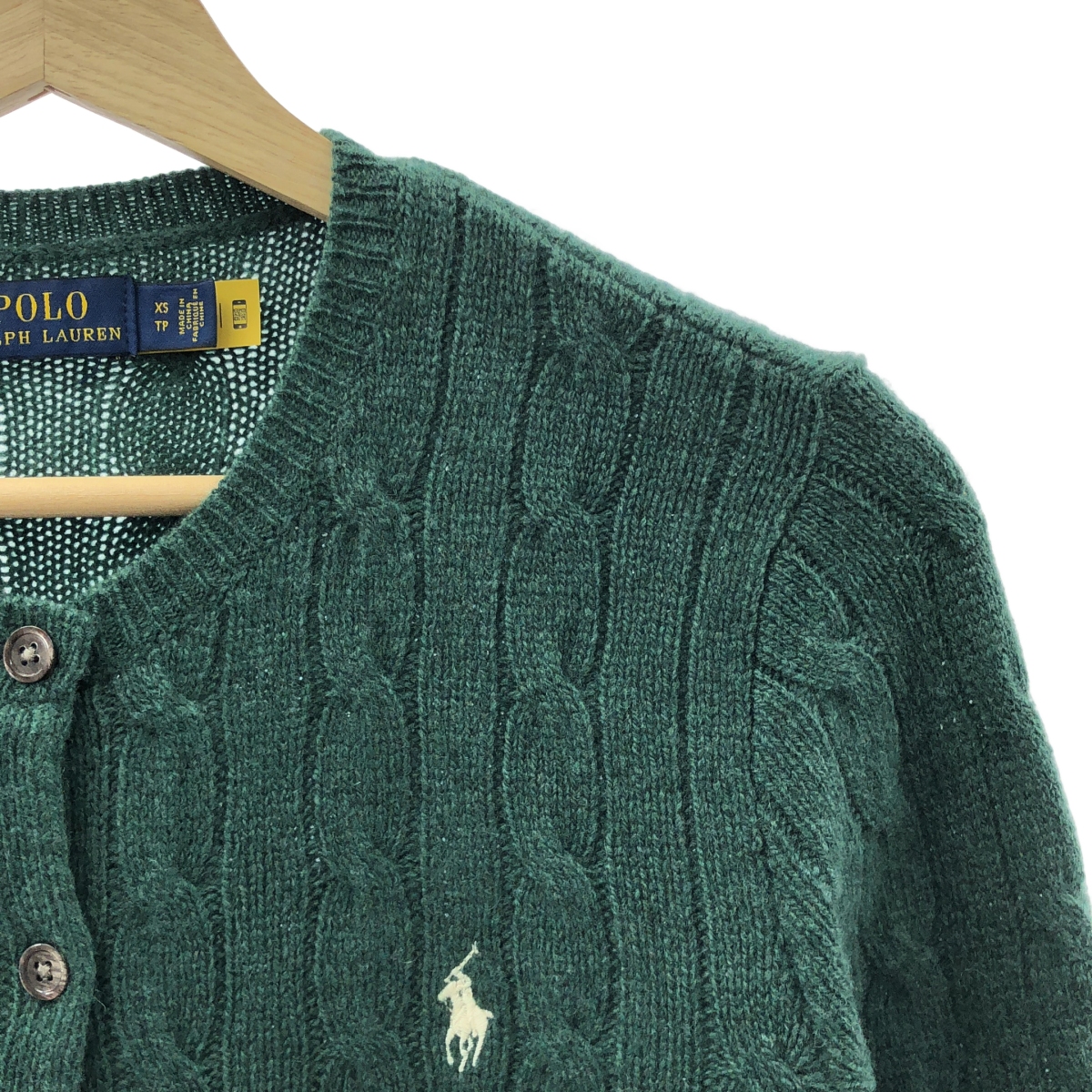 その他 ウール カシミヤ ポニー ケーブルニット カーディガン