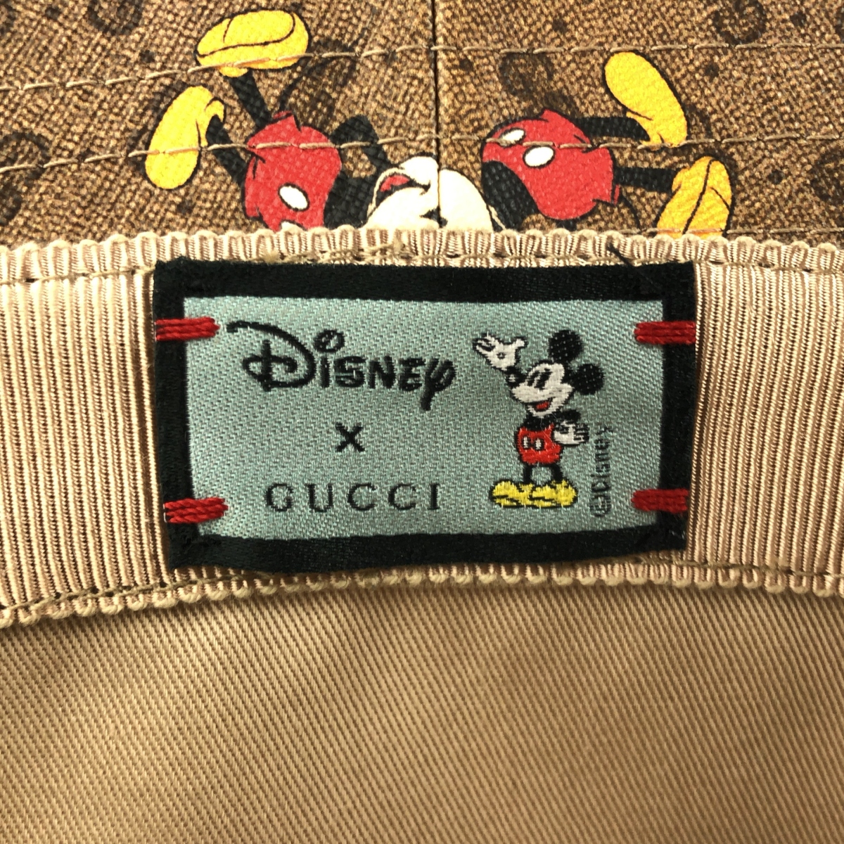 GUCCI / グッチ × Disney mickey / ディズニー ミッキー / 602978 総柄 GGスプリーム バケットハット 帽子