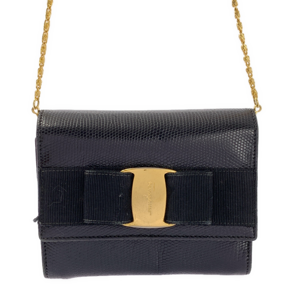 Salvatore Ferragamo / サルヴァトーレフェラガモ ヴァラ リボン チェーンショルダーバッグ