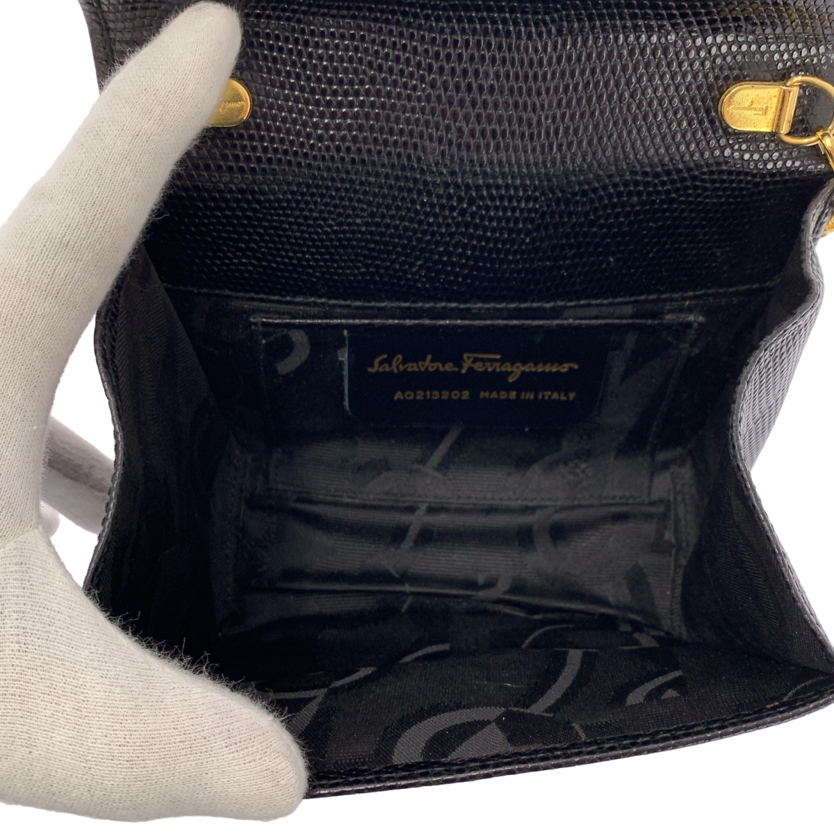 Salvatore Ferragamo / サルヴァトーレフェラガモ ヴァラ リボン チェーンショルダーバッグ