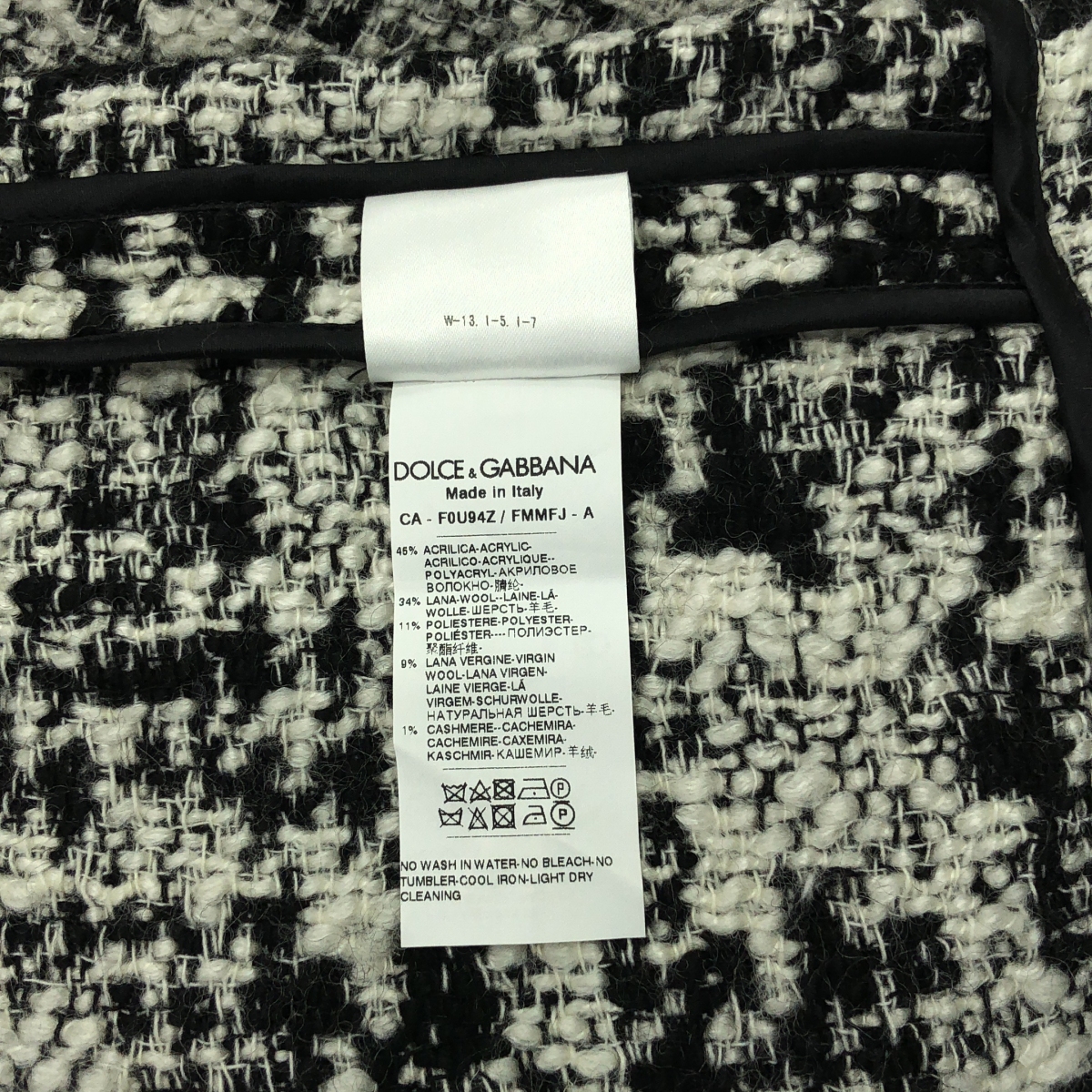 DOLCE&GABBANA / ドルチェ&ガッバーナドルガバ ツイード ポンチョ ジャケット