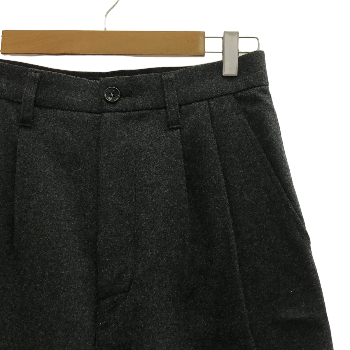 JUNYA WATANABE COMME des GARCONS / ジュンヤワタナベ ウール ジップフライ タック ワイドパンツ