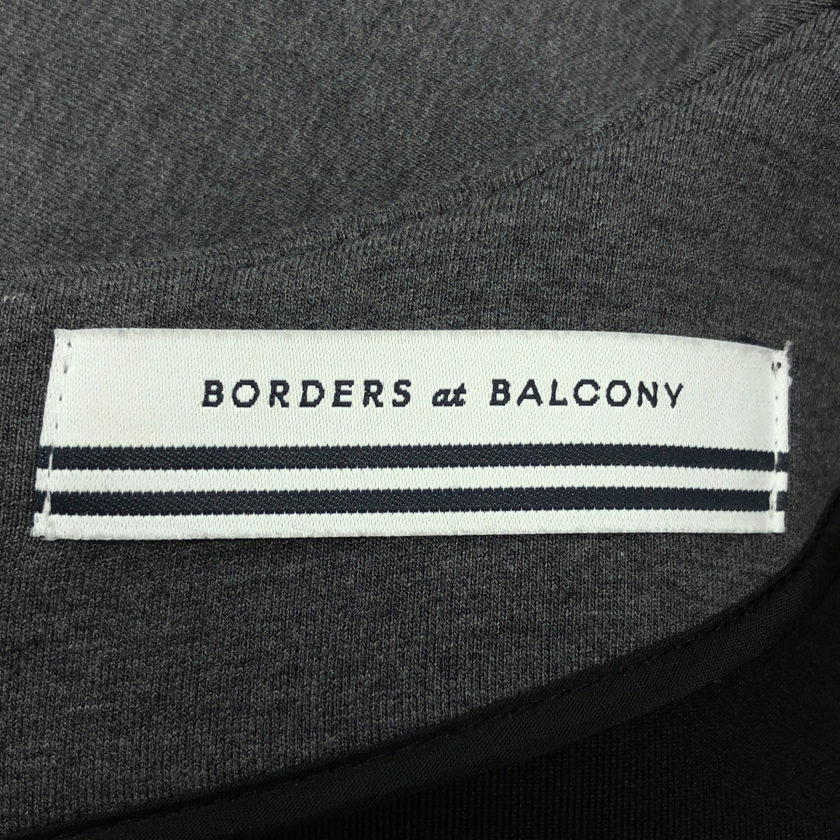 BORDERS at BALCONY / ボーダーズアットバルコニー ROUND MIDI DRESS パール ラウンドネック ミディドレス ワンピース