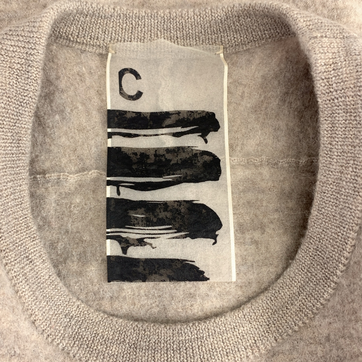 Chaos / カオス ウール クルーネック スリット ニット セーター