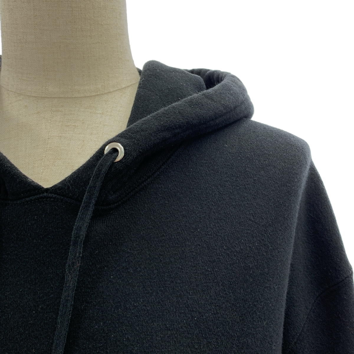 BLACK COMME des GARCONS / ブラックコムデギャルソン 異素材 シアー 切替 フーデッド ワンピース