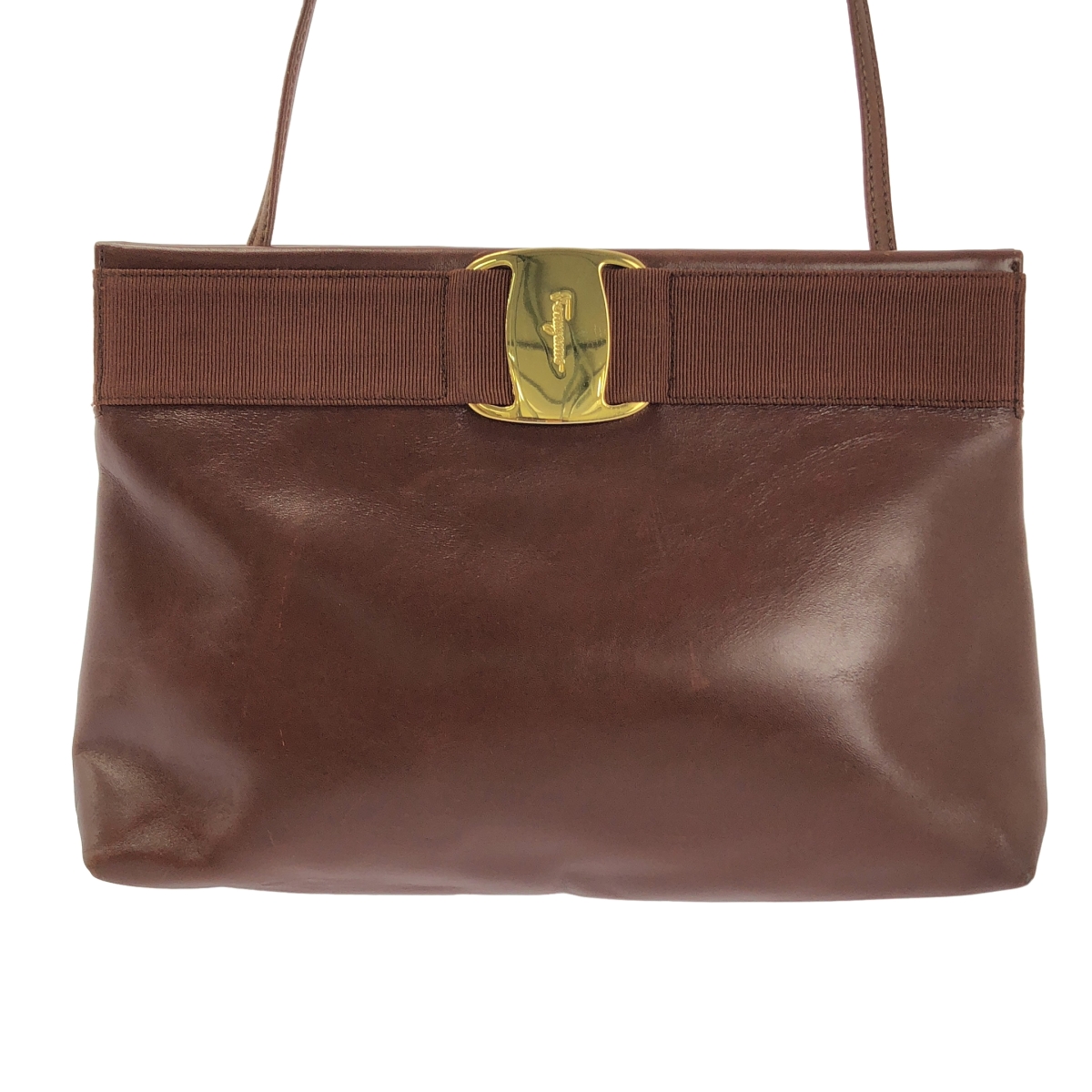 Salvatore Ferragamo / サルヴァトーレフェラガモ ヴァラ リボン レザーショルダーバッグ
