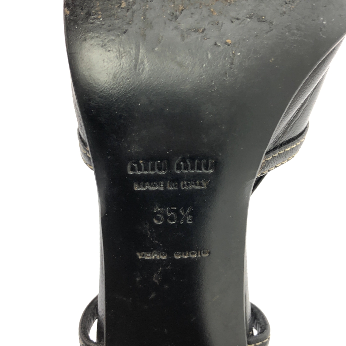 miu miu / ミュウミュウ メリージェーン ステッチ パンプス