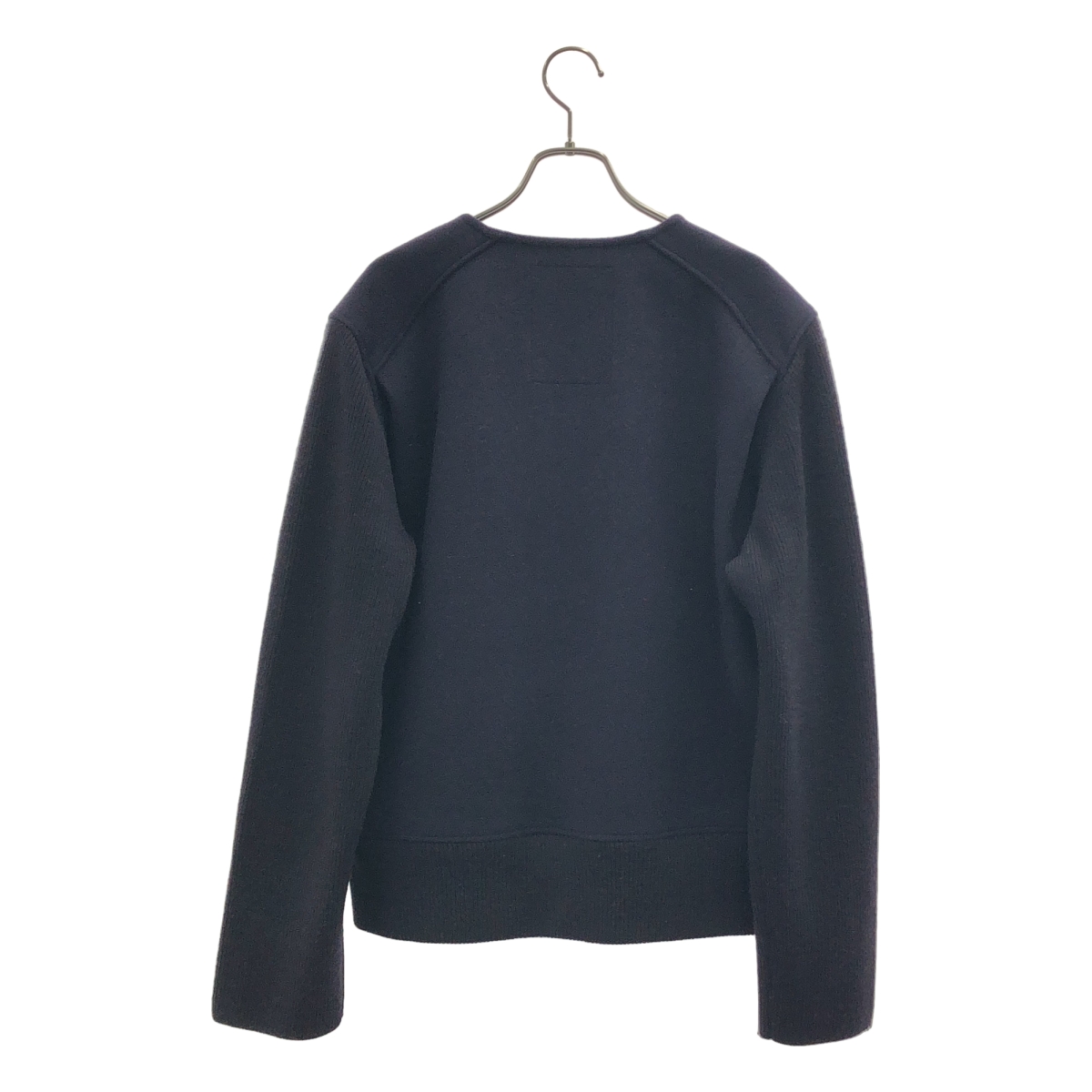 OVERCOAT / オーバーコート Collarless Zip-Up Blouson ウール ジップ ジャケット