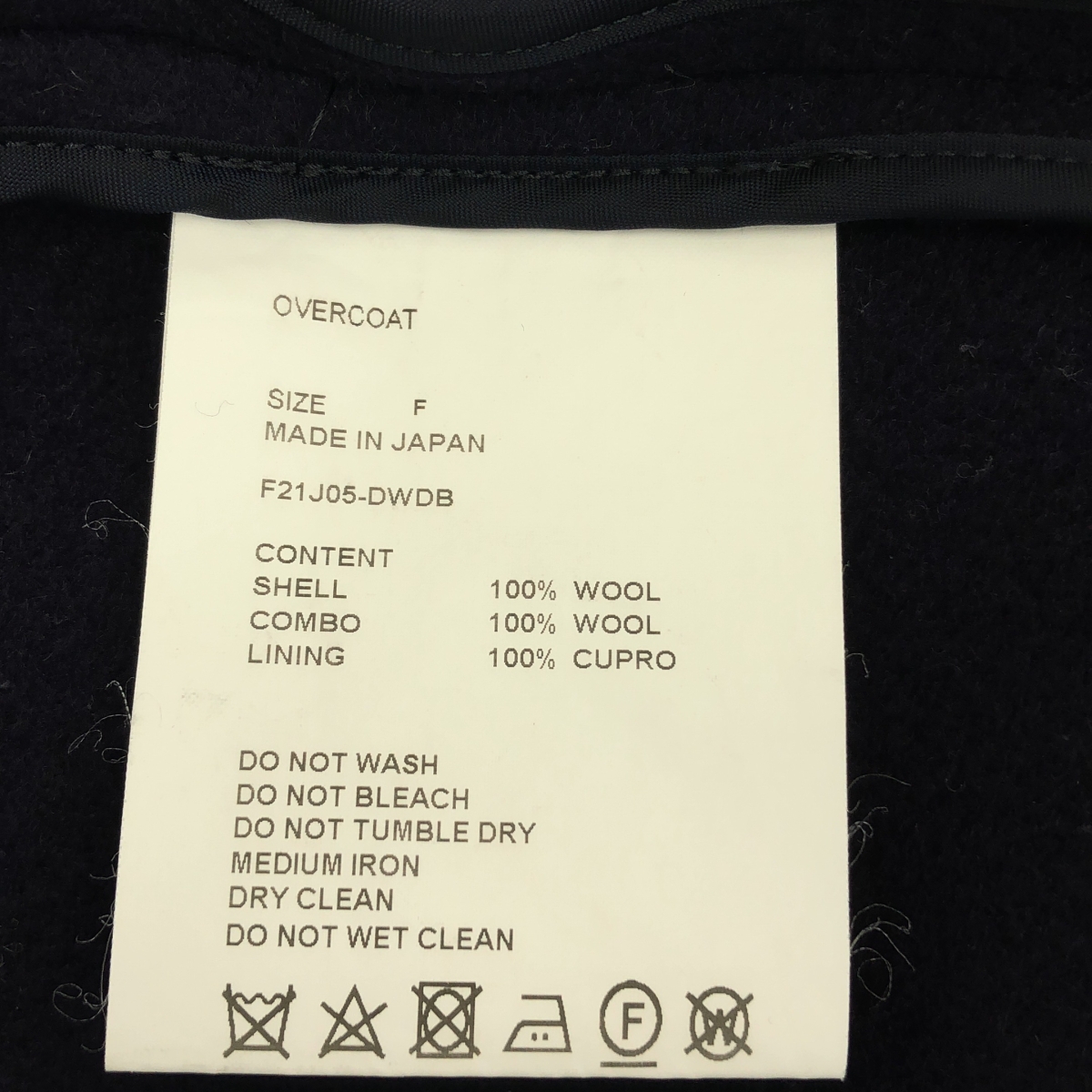 OVERCOAT / オーバーコート Collarless Zip-Up Blouson ウール ジップ ジャケット