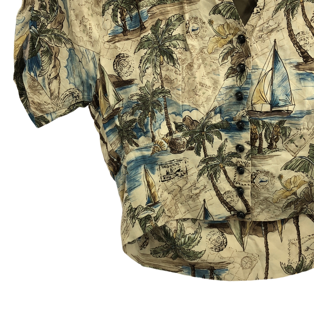 77 circa / ナナナナサーカ 総柄 リメイク シャツ ブラウス