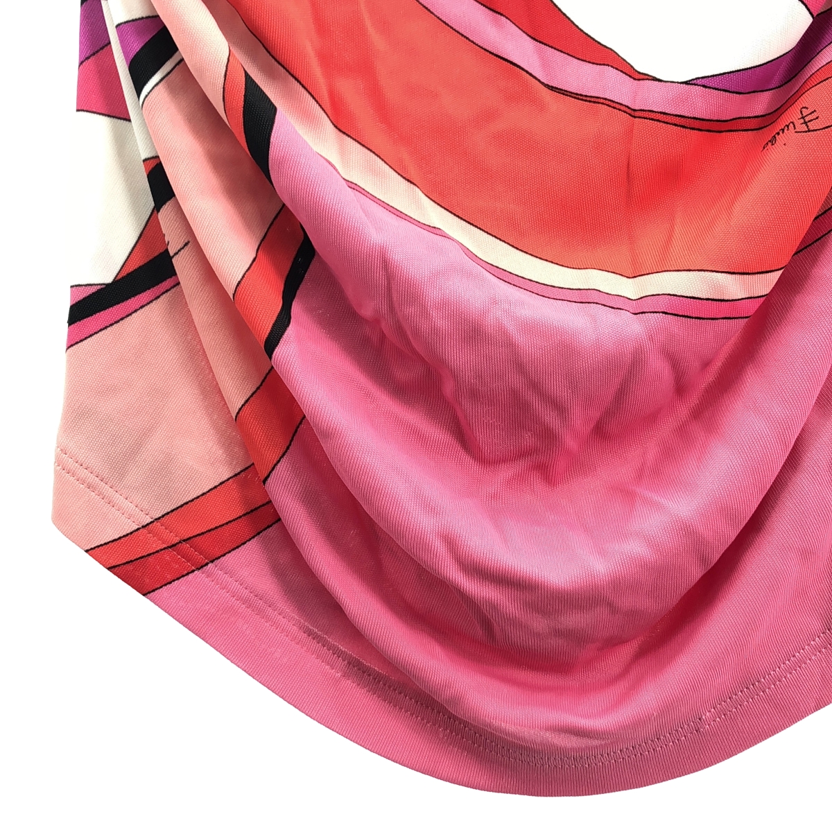 EMILIO PUCCI / エミリオプッチ レーヨン 総柄 スクエアネック ドレス ワンピース