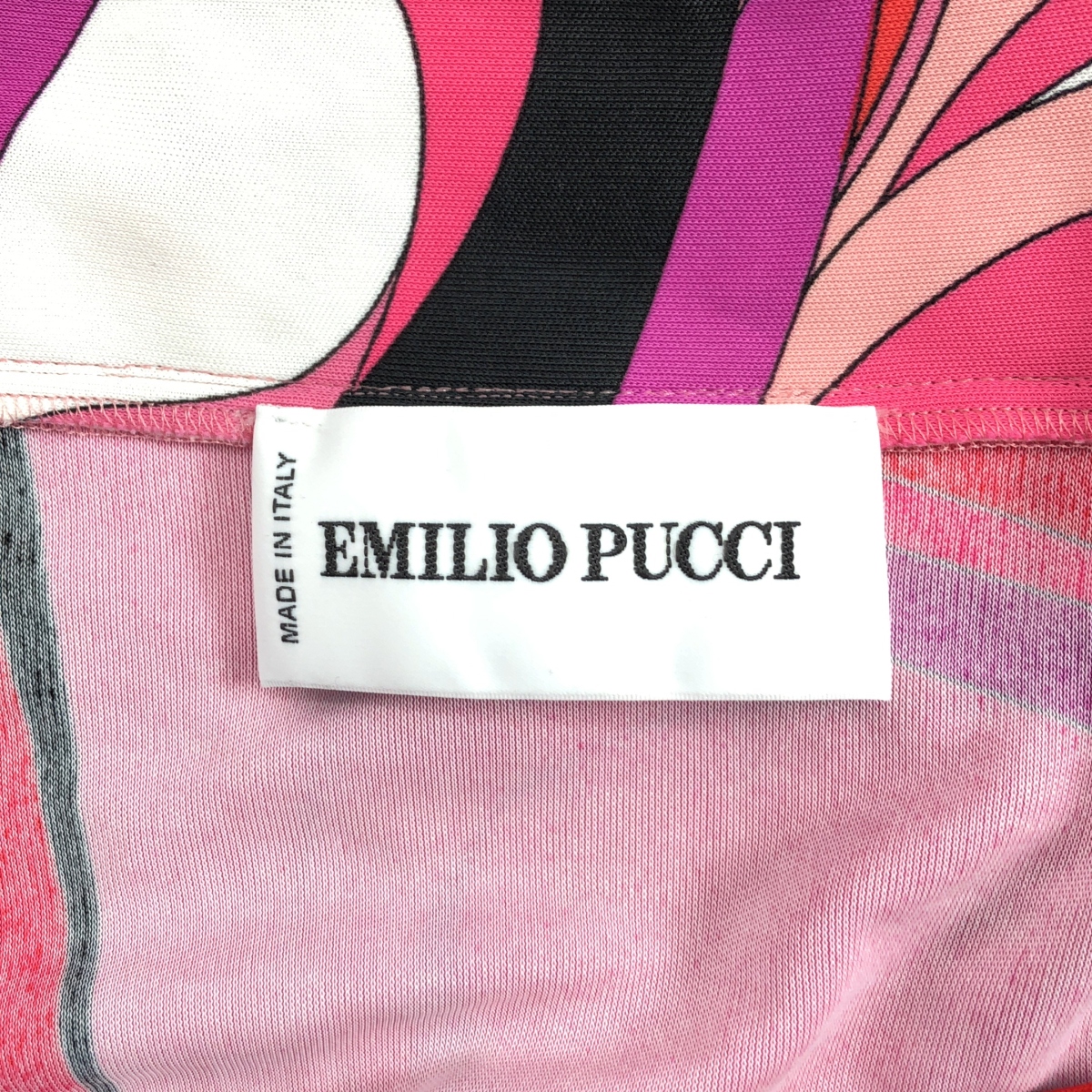EMILIO PUCCI / エミリオプッチ レーヨン 総柄 スクエアネック ドレス ワンピース