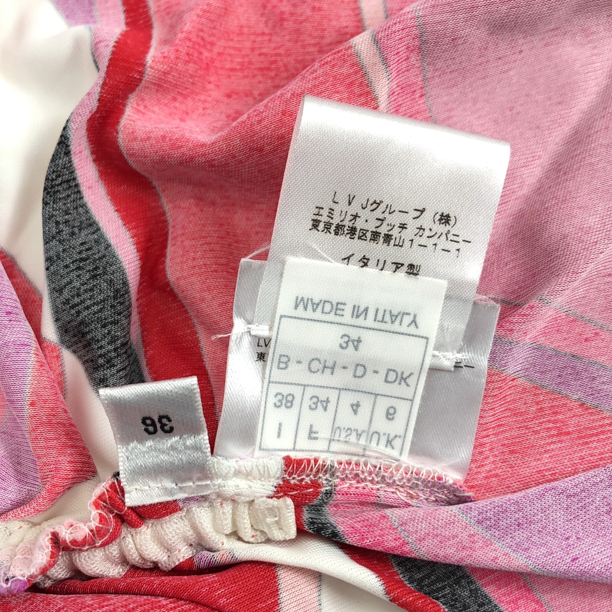 EMILIO PUCCI / エミリオプッチ レーヨン 総柄 スクエアネック ドレス ワンピース