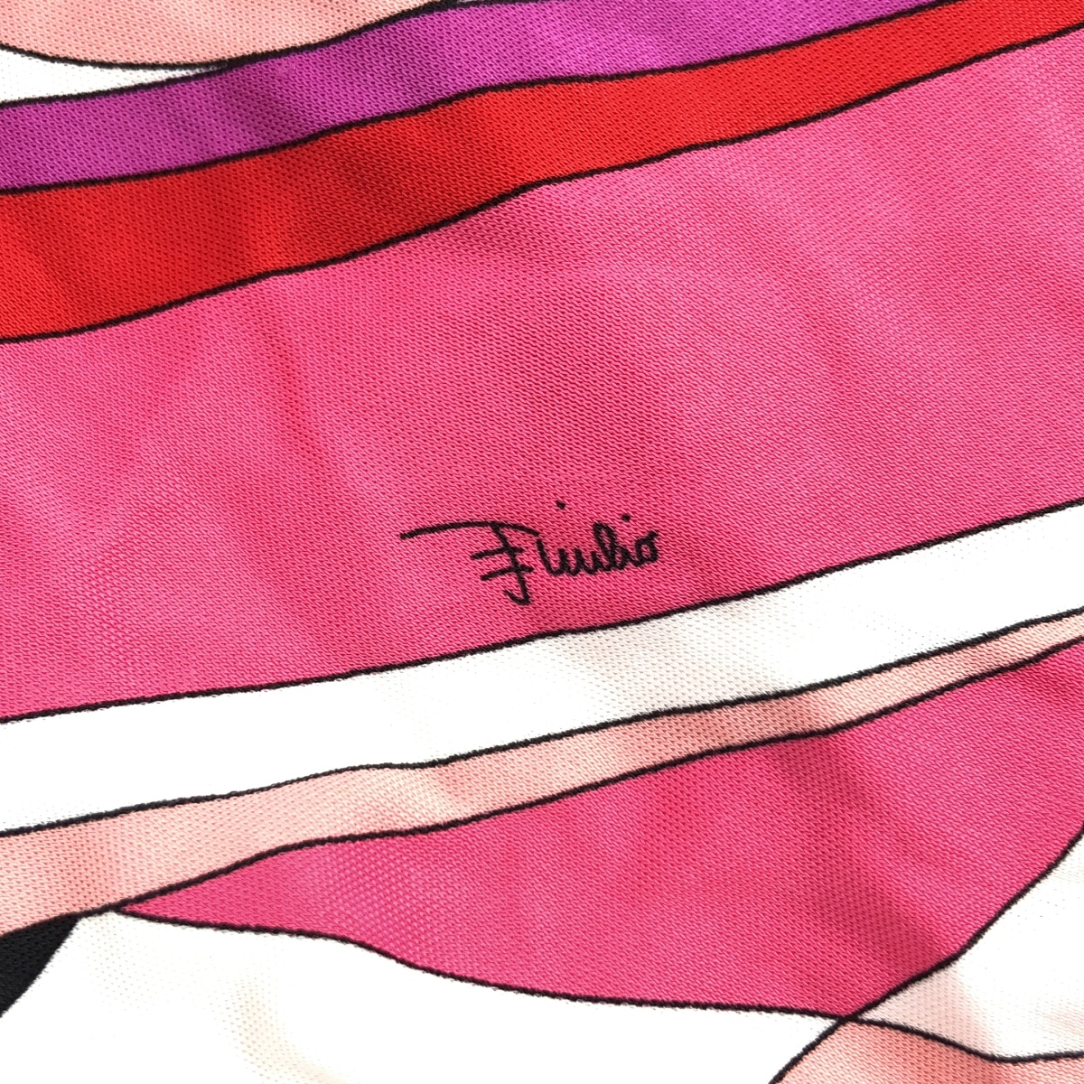 EMILIO PUCCI / エミリオプッチ レーヨン 総柄 スクエアネック ドレス ワンピース