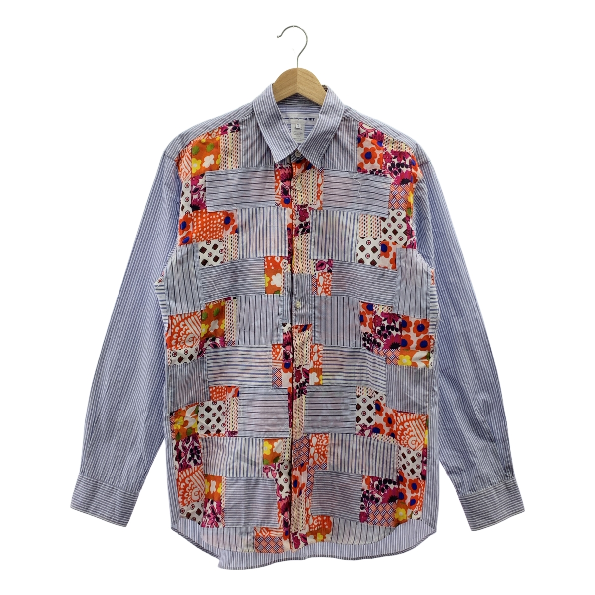 コムデギャルソン　シャツ Cotton stripe x cotton stripe shirt-コットンストライプシャツ
