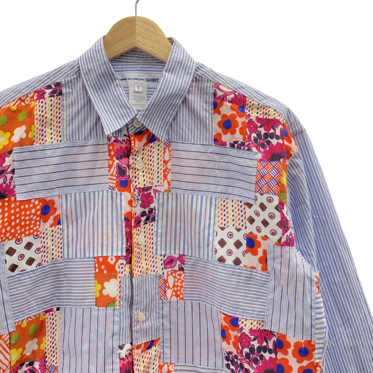 COMME des GARCONS SHIRT / コムデギャルソンシャツ コットン パッチワーク シャツ