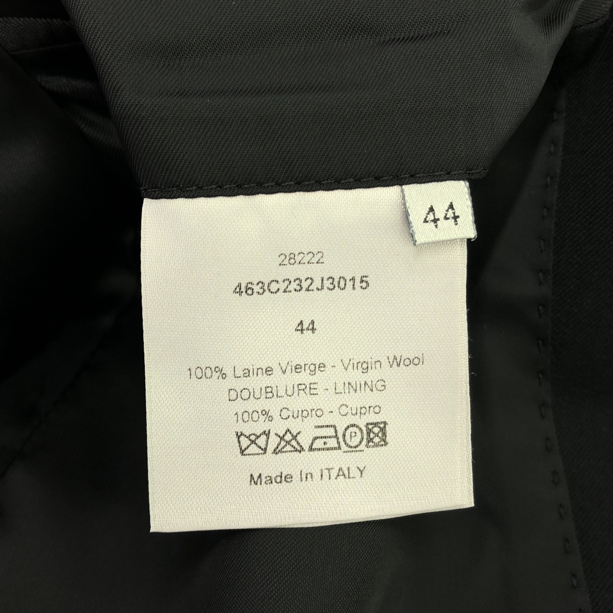 Dior / ディオール リブカラー 2B ウール ジャケット